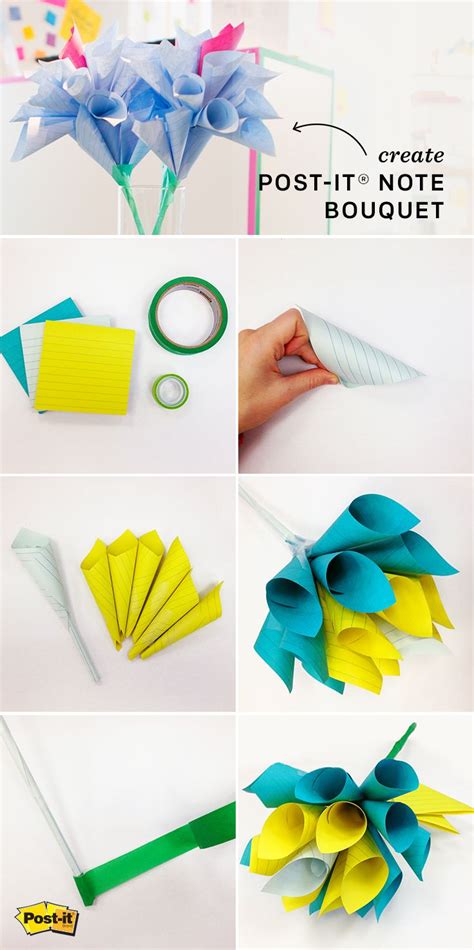 Create stunning paper flowers with this Post-it Note technique