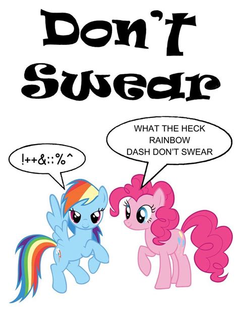 mlp don't swear poster printable! | Mlp funny, Mlp, Rainbow dash