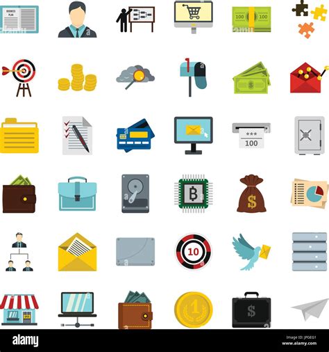 Business plan icons set, flat style Stock Vector Image & Art - Alamy