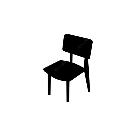 Premium Vector | Chair silhouette vector illustration black white ...