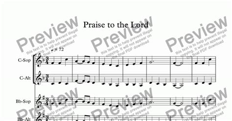 Praise to the Lord - Download Sheet Music PDF file