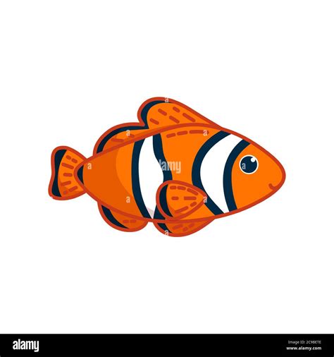 Pez payaso Nemo de fondo blanco. Coloridos peces tropicales a rayas ...