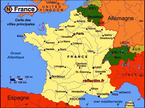 25 Belle Carte De France Avec Principales Villes