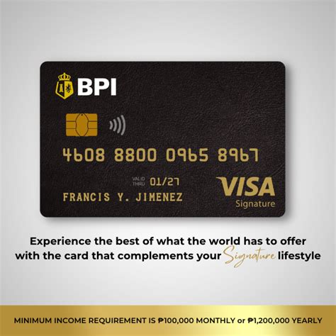 BPI VISA SIGNATURE CARD APPLICATION | Lazada PH