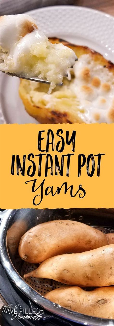 Easy Instant Pot Yams | Recipe | Pressure cooker recipes, Thanksgiving ...