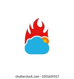 Cloud Fire Logo Icon Design Stock Vector (Royalty Free) 1051659317 | Shutterstock