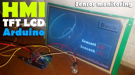 Arduino HMI TFT LCD Display Sensor Monitoring "Serial Communication"