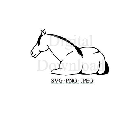 Horse Laying Down SVG Horse Relaxing Silhouette Chill Horse - Etsy UK