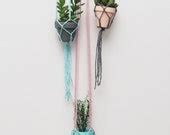 Items similar to Custom | Petite Macrame Plant Hangers | Boho Inspired ...