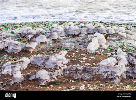 Glass beach is an attraction for travelers and tourists Stock Photo - Alamy