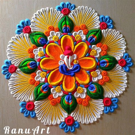 Easy Rangoli Designs Videos, Rangoli Designs Simple Diwali, Rangoli Side Designs, Simple Rangoli ...