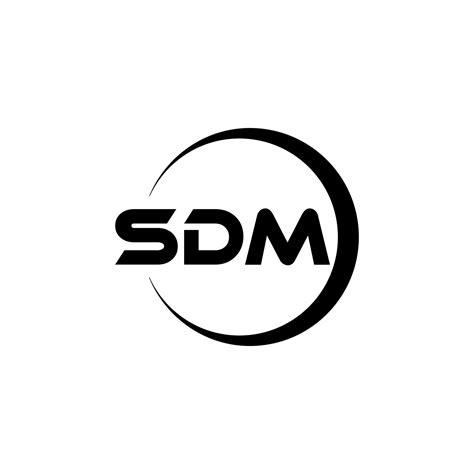 SDM letter logo design in illustration. Vector logo, calligraphy ...