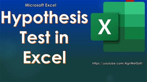 How to Make a Hypothesis Test in Excel || Null Hypothesis Test - YouTube