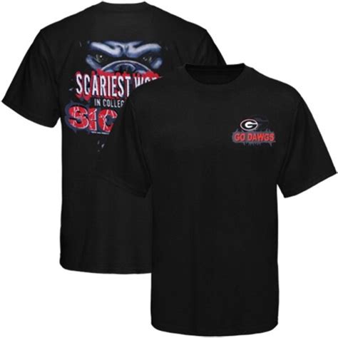 Georgia Bulldogs Black Scariest Words in Football T-shirt | University ...