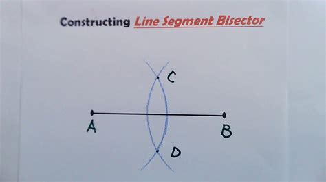 Constructing LINE SEGMENT BISECTOR - YouTube