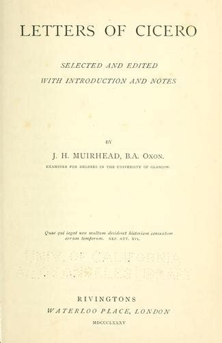 Letters of Cicero (1885 edition) | Open Library