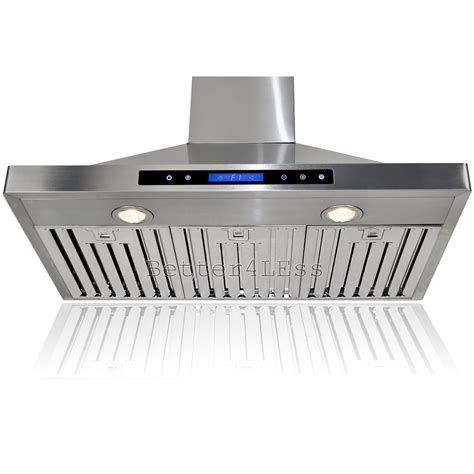 wall mount stainless steel kitchen range hood vent exhaust fan ebay roof | Kitchen range hood ...