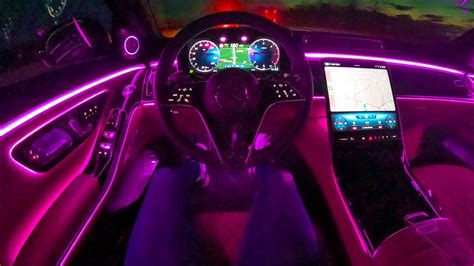 POV Mercedes S Class 2021 - Interior Night Drive - YouTube