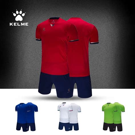 Kelme 2019 Men's Soccer Jersey Football Training Jersey Set Customized ...