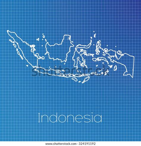 Schematic Outline Country Indonesia Stock Vector (Royalty Free ...