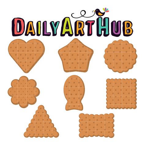Cookie Biscuits Shapes Clip Art Set – Daily Art Hub // Graphics, Alphabets & SVG
