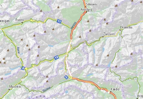 Map of Andermatt - Michelin Andermatt map - ViaMichelin