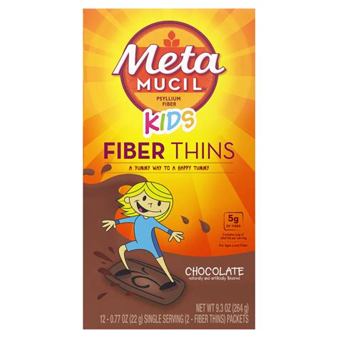 Metamucil Kids Fiber Supplement Thins, Wafers, Chocolate, 12 Ct - Walmart.com - Walmart.com