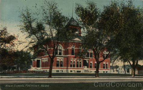 High School Fremont, NE Postcard