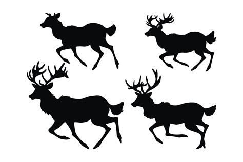 Reindeer Running Vector Art, Icons, and Graphics for Free Download