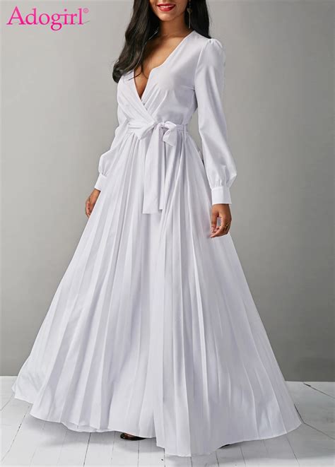 Long Sleeve White Dresses For Women | knittingaid.com