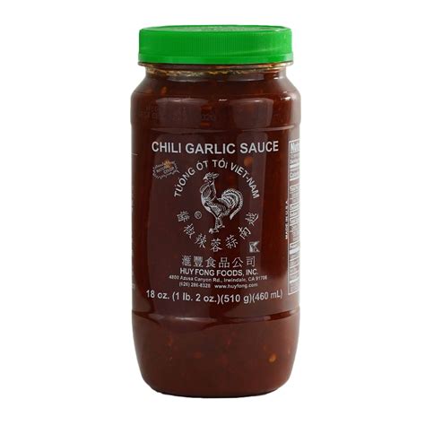 Huy Fong Foods Chili Garlic Sauce, 18 oz (12-Count) - VIFON INTERNATIONAL INC.