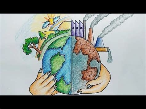 World Environment Day Easy Drawing | How to Draw Save Environment Save ...