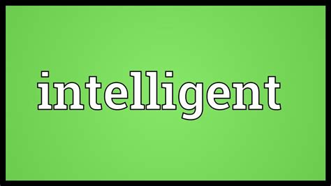 Intelligent Meaning - YouTube