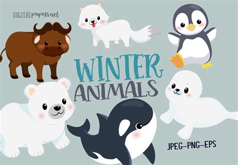 Cute Winter Animals Graphic by DIPA Graphics · Creative Fabrica