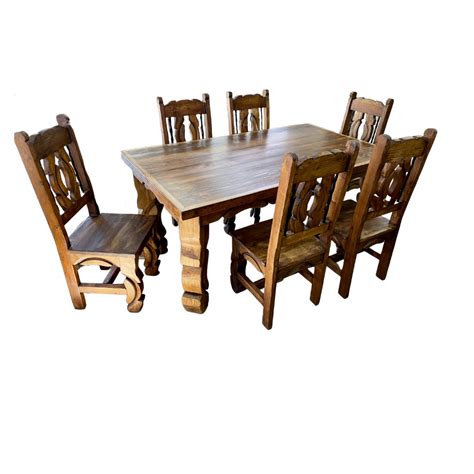Reclaimed Wood Yugo Dining Set - Monterrey Rustic Furniture San Antonio