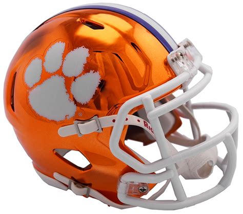 Clemson Tigers Alternate Chrome NCAA Riddell Speed Mini Helmet | eBay