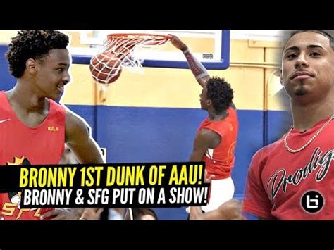 Bronny James FIRST IN-GAME DUNK of AAU Season!! 1st Dunk As a High ...