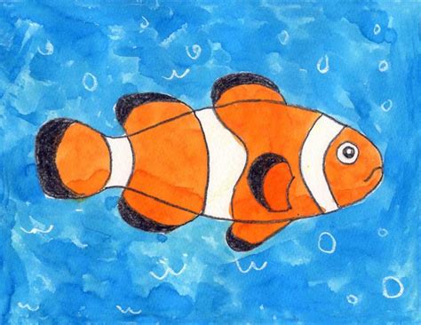 How to Draw a Clownfish · Step by Step Drawing Lessons for Kids