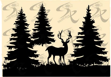 Vector DEER Christmas Treedeer Svganimalsilhouettesvg | Etsy | Christmas deer, Christmas tree ...