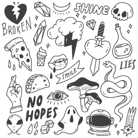 Premium vector set of cute graffiti doodle – Artofit