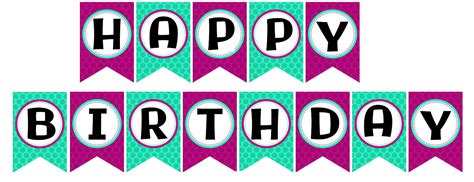 Happy Birthday Banner - 10 Free PDF Printables | Printablee