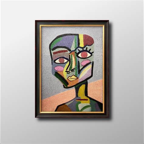 SELF PORTRAIT Acrylic Abstract Painting Artwork, Hobbies & Toys, Stationary & Craft, Art ...