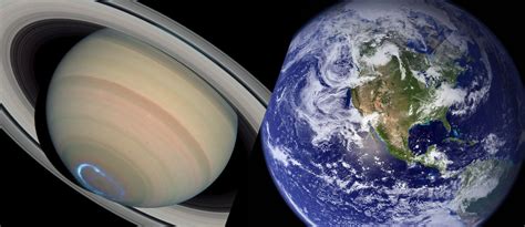 Saturn and Earth Comparison. Differences and Similarities