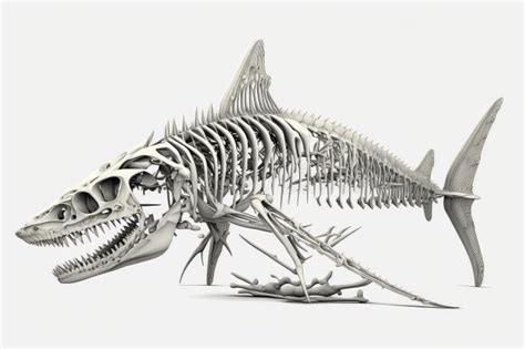 Shark Skeleton Drawing