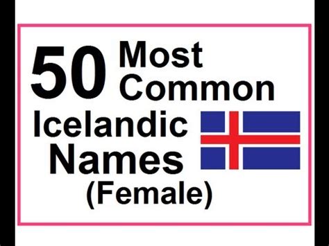 Icelandic Lesson #29: 50 Most Common Icelandic Names (Female) - Pronunciation - YouTube