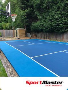 New backyard pickleball court resurfaced with SportMaster Sport ...