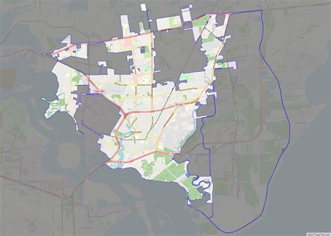 Map of Baytown city