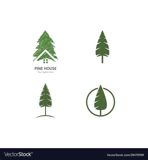 Pine tree logo Royalty Free Vector Image - VectorStock