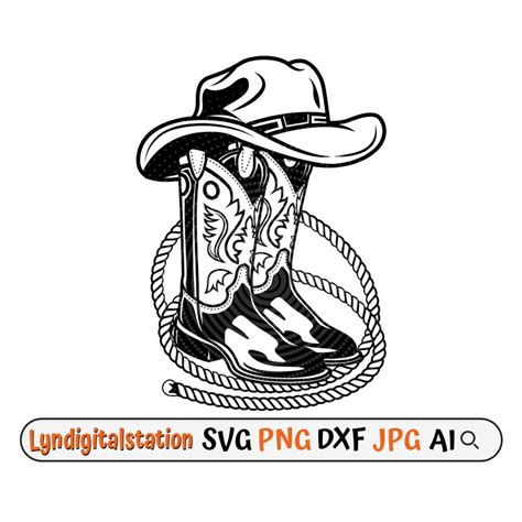 Cowboy Gear Svg Cowboy Boots Clipart Western Farm Life Cut File Cowboy ...