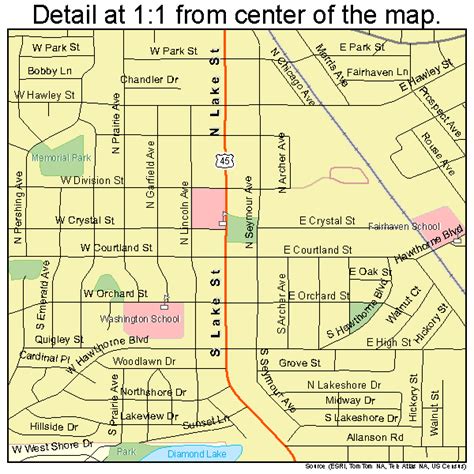 Mundelein Illinois Street Map 1751349